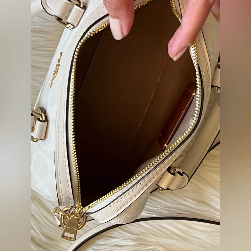 💰SOLD - CW329 - Coach Mini Rowan Crossbody Bag in Signature Canvas - Picture 8 of 13